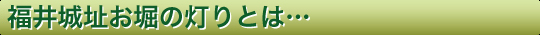 お堀の灯りとは